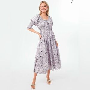 Hyacinth House Lilac Ruched Neck Cali Midi Dress